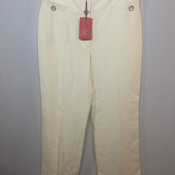 Carolina Herrera neutral cream dress pants size 10 NWT - Picture 2 of 12